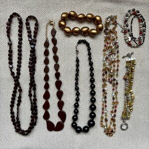Brown, Black and Gold Jewelry Set